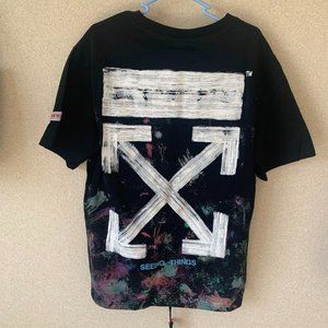 off-white printed short sleeve T-shirt